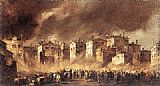 Apache Fire Signal Paintings - Fire in the San Marcuola Oil Depot by Francesco Guardi